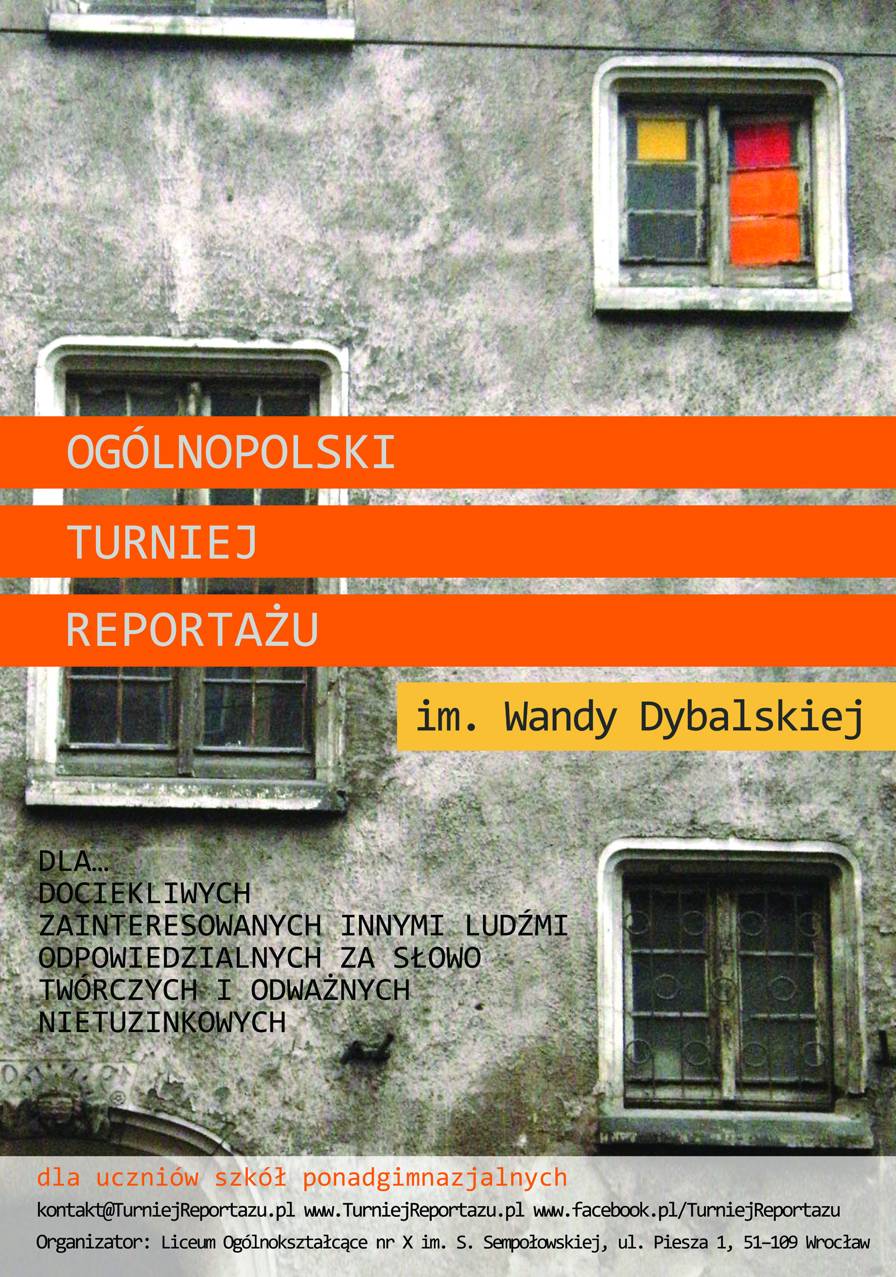Plakat Ogólnopolski Turniej Reportażu